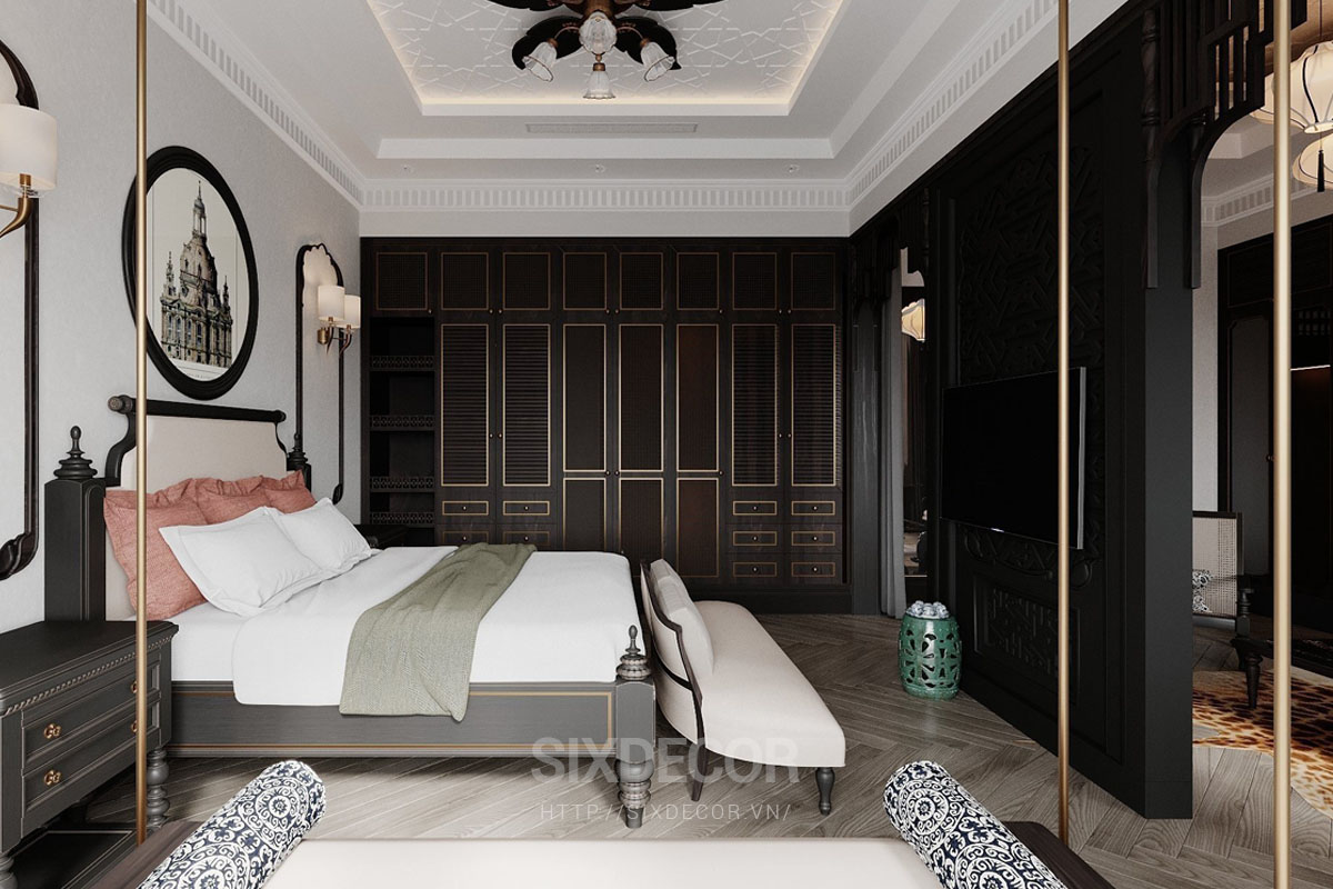 Phòng ngủ kết hợp với ban công vừa tận dụng ánh sáng tự nhiên vừa tạo không gian chill